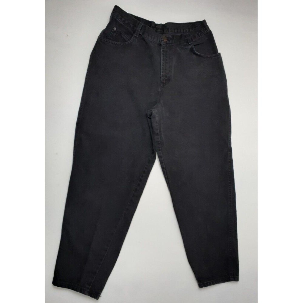 VTG 80s/90s GITANO High Rise Mom Jeans 30" Waist Black Denim Faded 14 Petite